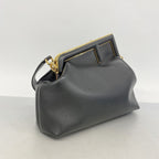 Fendi Shoulder Bag First Leather Black Gold — view 2