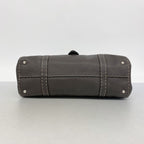 Fendi Handbag Selleria Leather Brown Silver — view 3