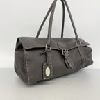 Fendi Handbag Selleria Leather Brown Silver — view 2