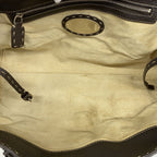 Fendi Handbag Selleria Leather Brown Silver — view 4