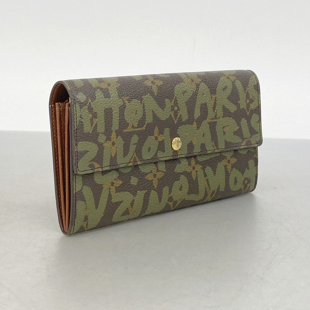 Louis Vuitton Wallet Monogram Graffiti Porte-Monnaie Credit Brown Khaki — view 2
