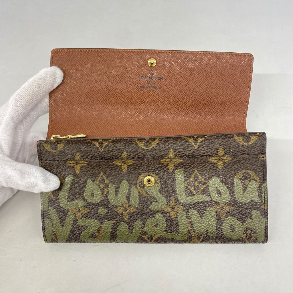 Louis Vuitton Wallet Monogram Graffiti Porte-Monnaie Credit Brown Khaki — view 7