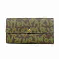 Louis Vuitton Wallet Monogram Graffiti Porte-Monnaie Credit Brown Khaki