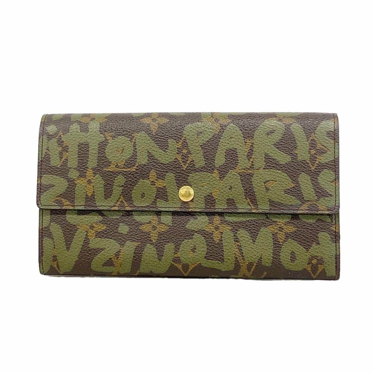 Louis Vuitton Wallet Monogram Graffiti Porte-Monnaie Credit Brown Khaki