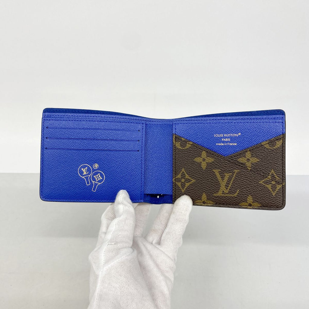 Louis Vuitton Billfold Monogram Portefeuille Multiple Brown Blue Wallet — view 3