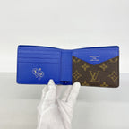 Louis Vuitton Billfold Monogram Portefeuille Multiple Brown Blue Wallet — view 3