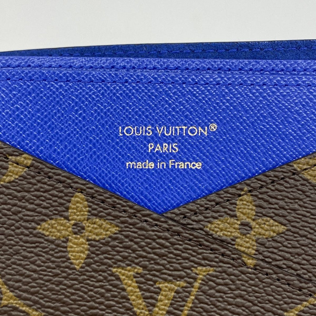 Louis Vuitton Billfold Monogram Portefeuille Multiple Brown Blue Wallet — view 4