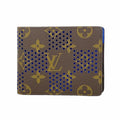 Louis Vuitton Billfold Monogram Portefeuille Multiple Brown Blue Wallet