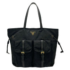 Prada Tote Bag Black Leather
