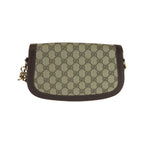 Gucci Vintage Horsebit Beige Brown GG Supreme Canvas Shoulder Bag Pochette — view 2