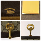 Gucci Vintage Horsebit Beige Brown GG Supreme Canvas Shoulder Bag Pochette — view 6