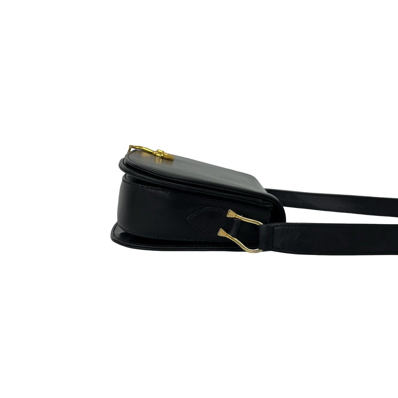 Gucci Vintage Logo Horsebit Leather Mini Shoulder Bag Pochette Black — view 6