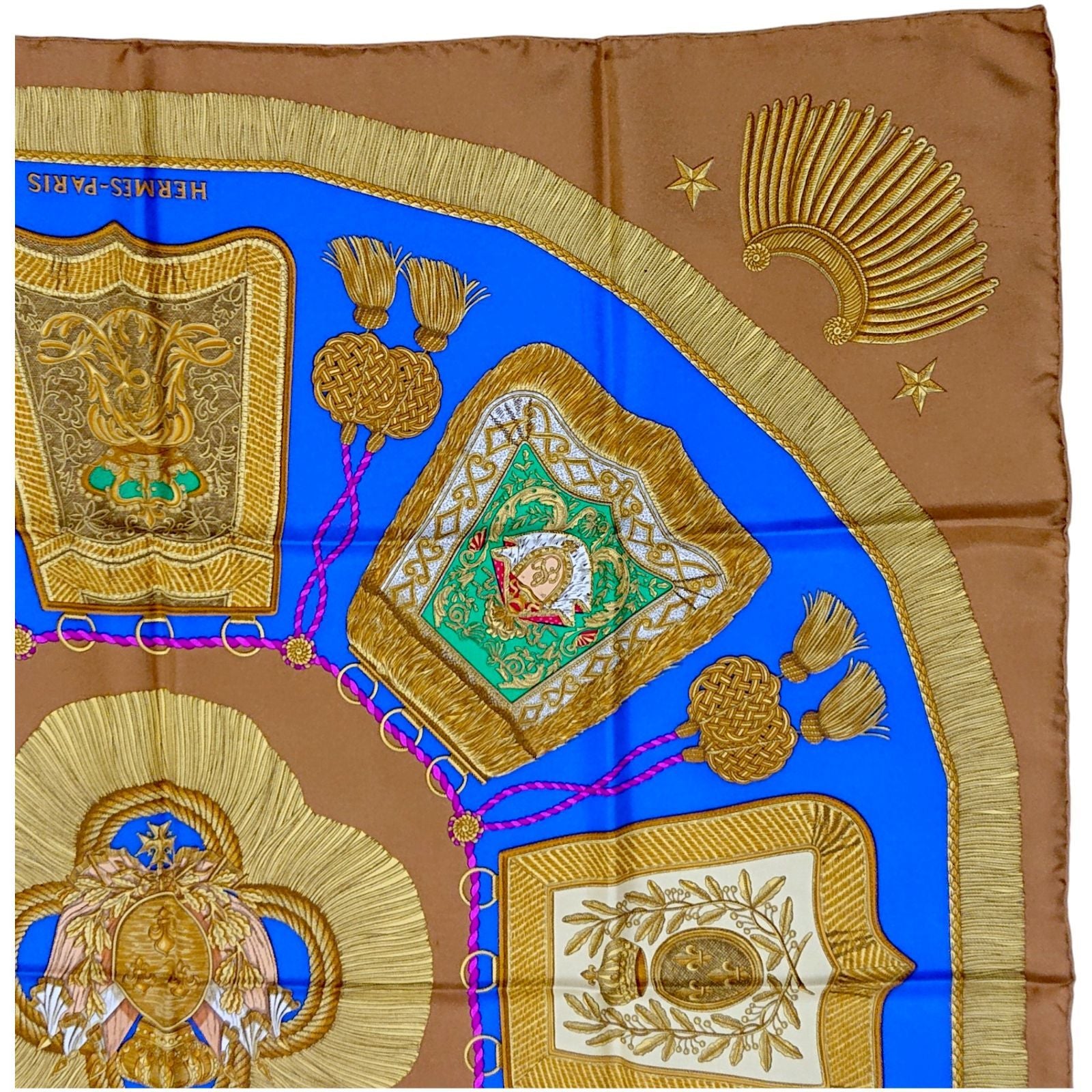 Hermes Carre 90 Poste Et Cavalerie Saber Decorative Bag Silk Scarf — view 3
