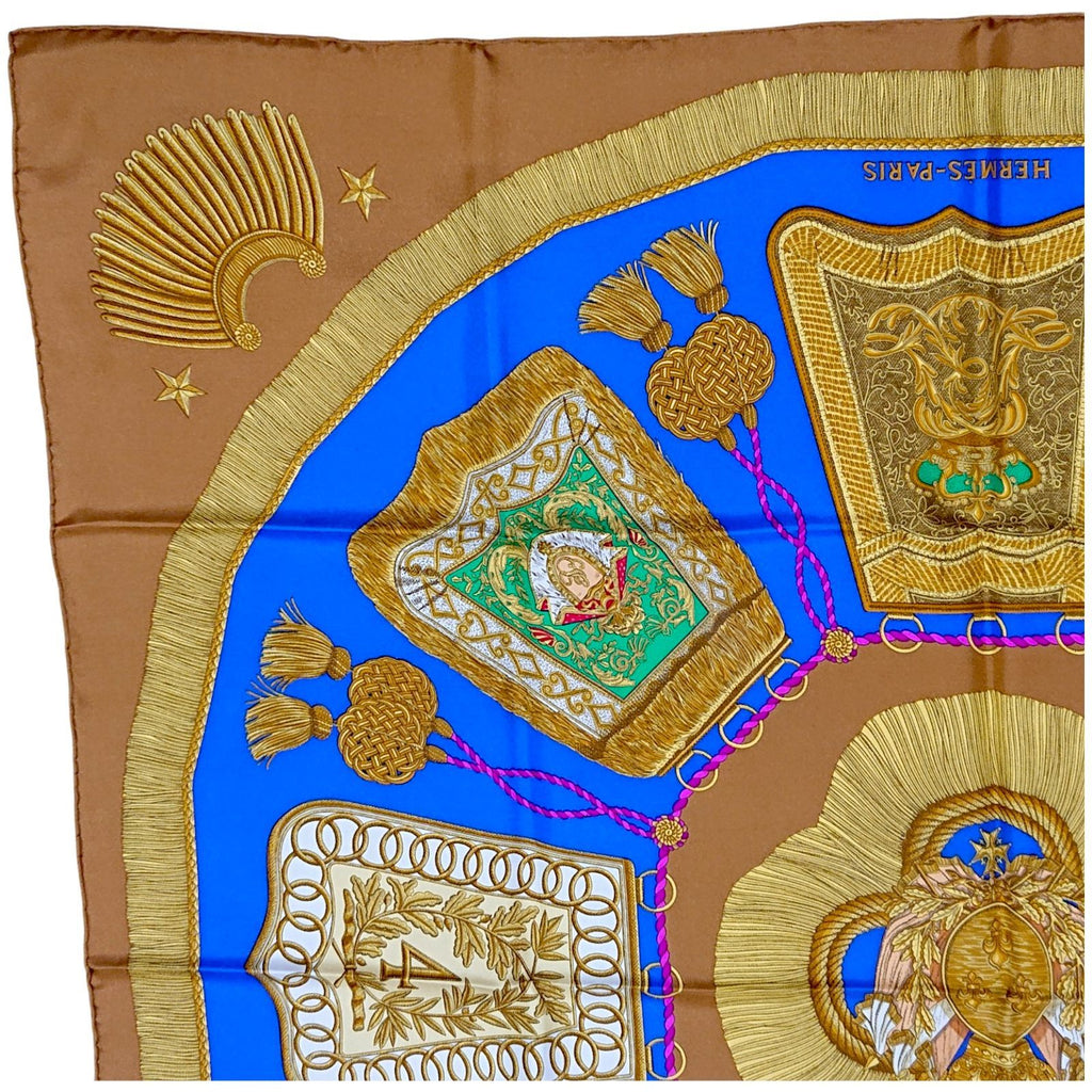 Hermes Carre 90 Poste Et Cavalerie Saber Decorative Bag Silk Scarf — view 4