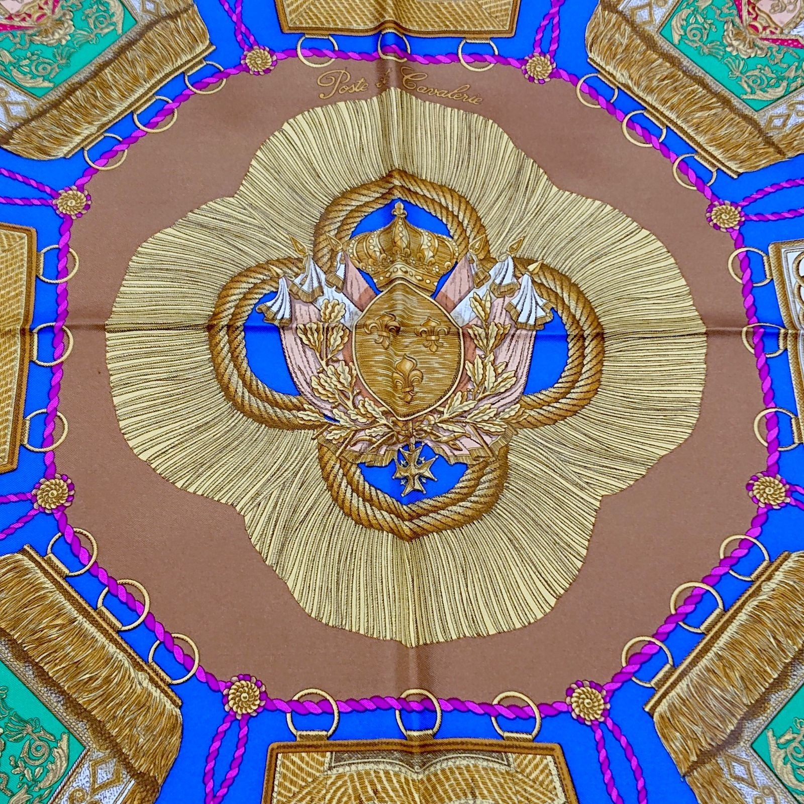 Hermes Carre 90 Poste Et Cavalerie Saber Decorative Bag Silk Scarf — view 8