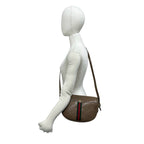 Gucci Vintage Sherry Line GG Logo Leather Mini Shoulder Bag Pochette Brown — view 2