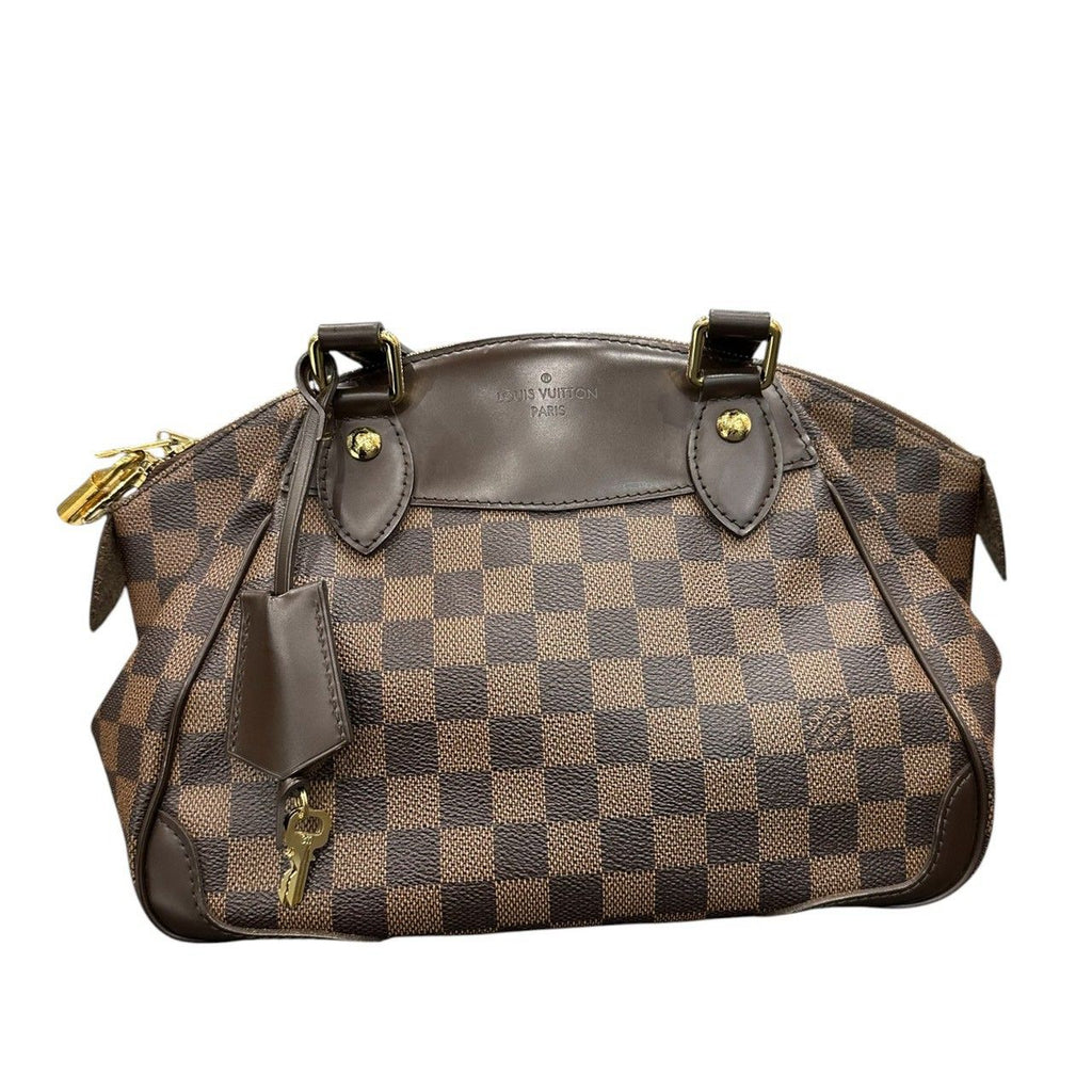 Louis Vuitton Damier Verona PM Brown Gold Leather Handbag — view 2