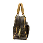 Louis Vuitton Monogram Manhattan PM Brown Gold Leather Handbag — view 4