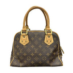 Louis Vuitton Monogram Manhattan PM Brown Gold Leather Handbag — view 2