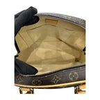 Louis Vuitton Monogram Manhattan PM Brown Gold Leather Handbag — view 6