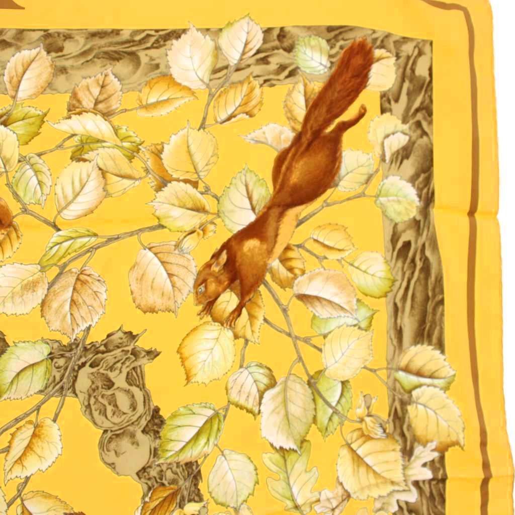 Hermes Carre 90 Casse Noisette Nutcracker Scarf Yellow — view 3