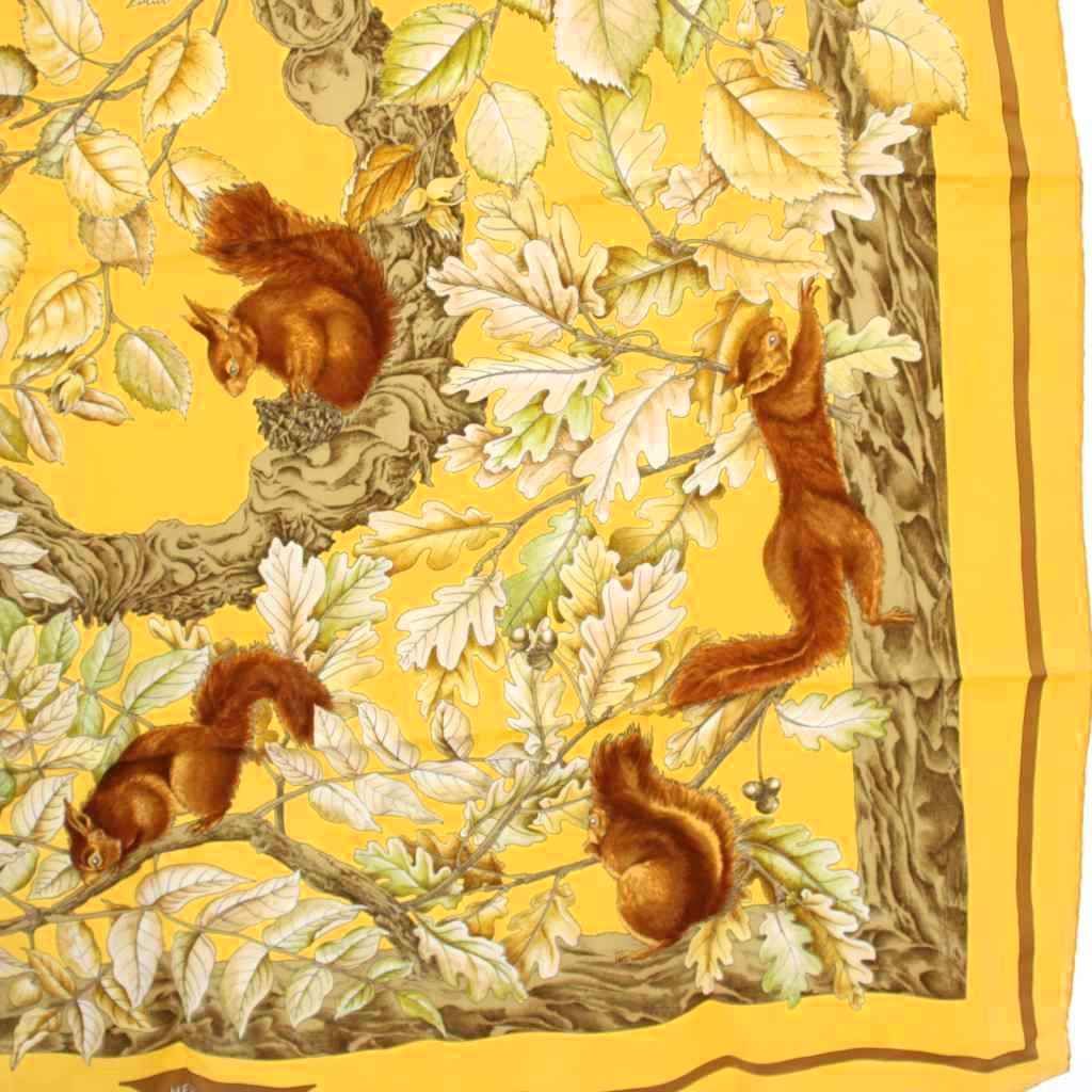 Hermes Carre 90 Casse Noisette Nutcracker Scarf Yellow — view 5