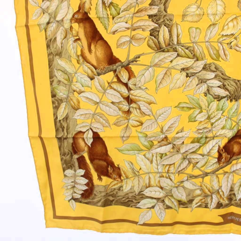 Hermes Carre 90 Casse Noisette Nutcracker Scarf Yellow — view 4