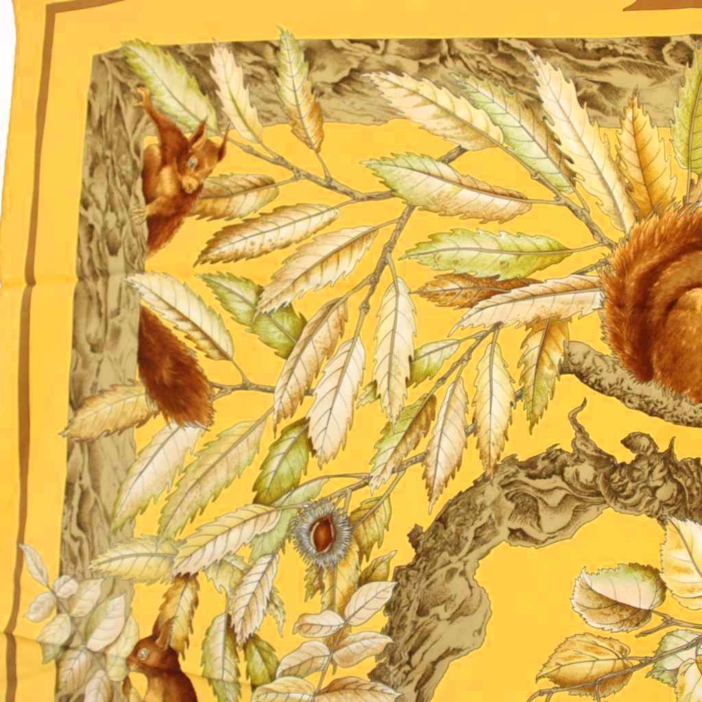 Hermes Carre 90 Casse Noisette Nutcracker Scarf Yellow — view 2