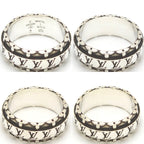 Louis Vuitton LV Drift Ring L 22 Sterling Silver LV Initial Monogram Flower Bag — view 3