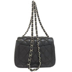 Chanel Chain Shoulder Quilted Silver Bag Grained Calfskin — view 2