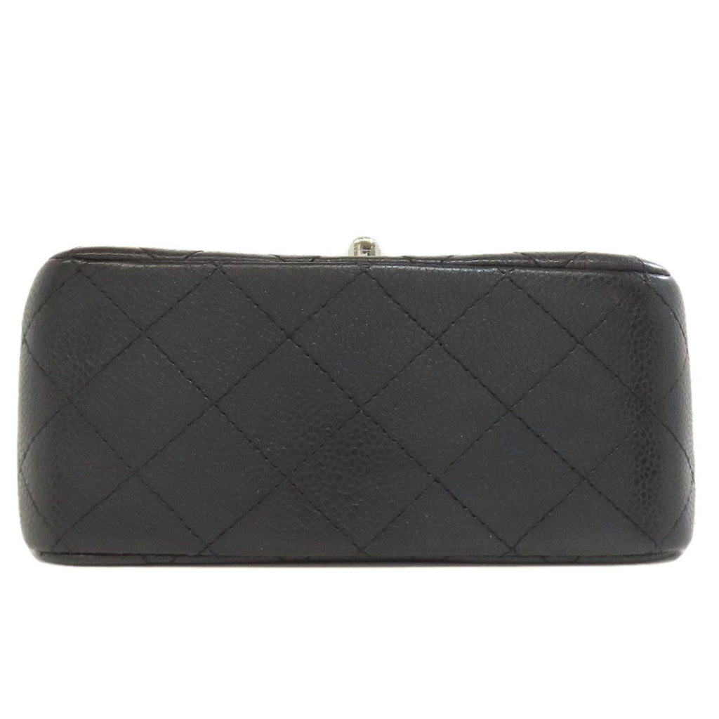 Chanel Chain Shoulder Quilted Silver Bag Grained Calfskin — view 4