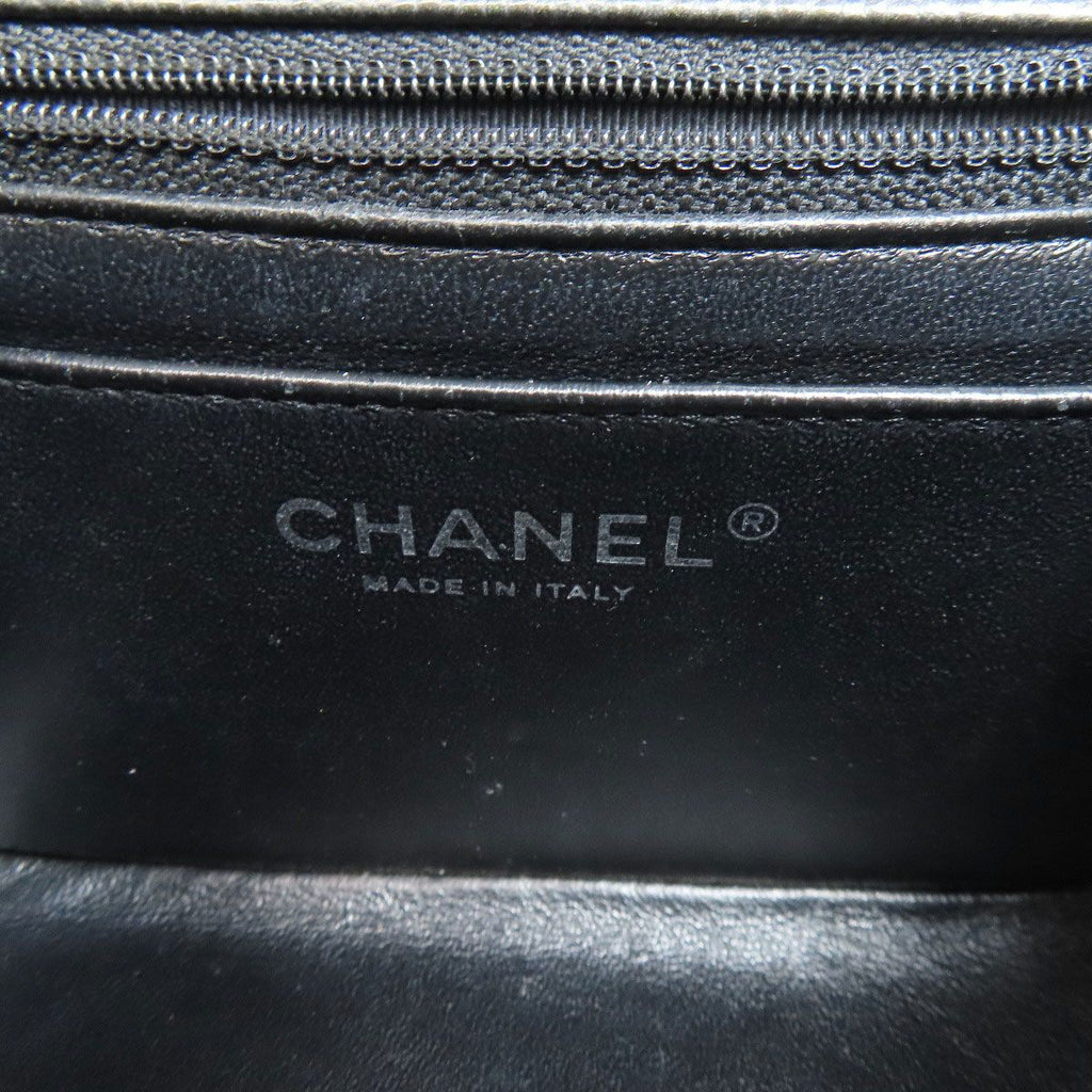 Chanel Chain Shoulder Quilted Silver Bag Grained Calfskin — view 6