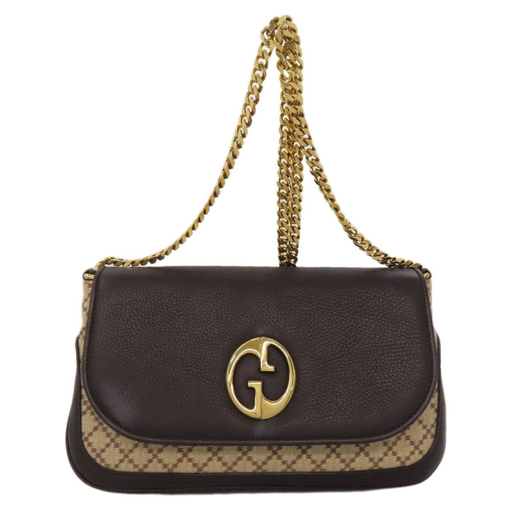 Gucci Diamante Chain Shoulder Bag Canvas
