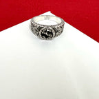 Gucci Interlocking G Arabesque Ring 925 Sterling Silver