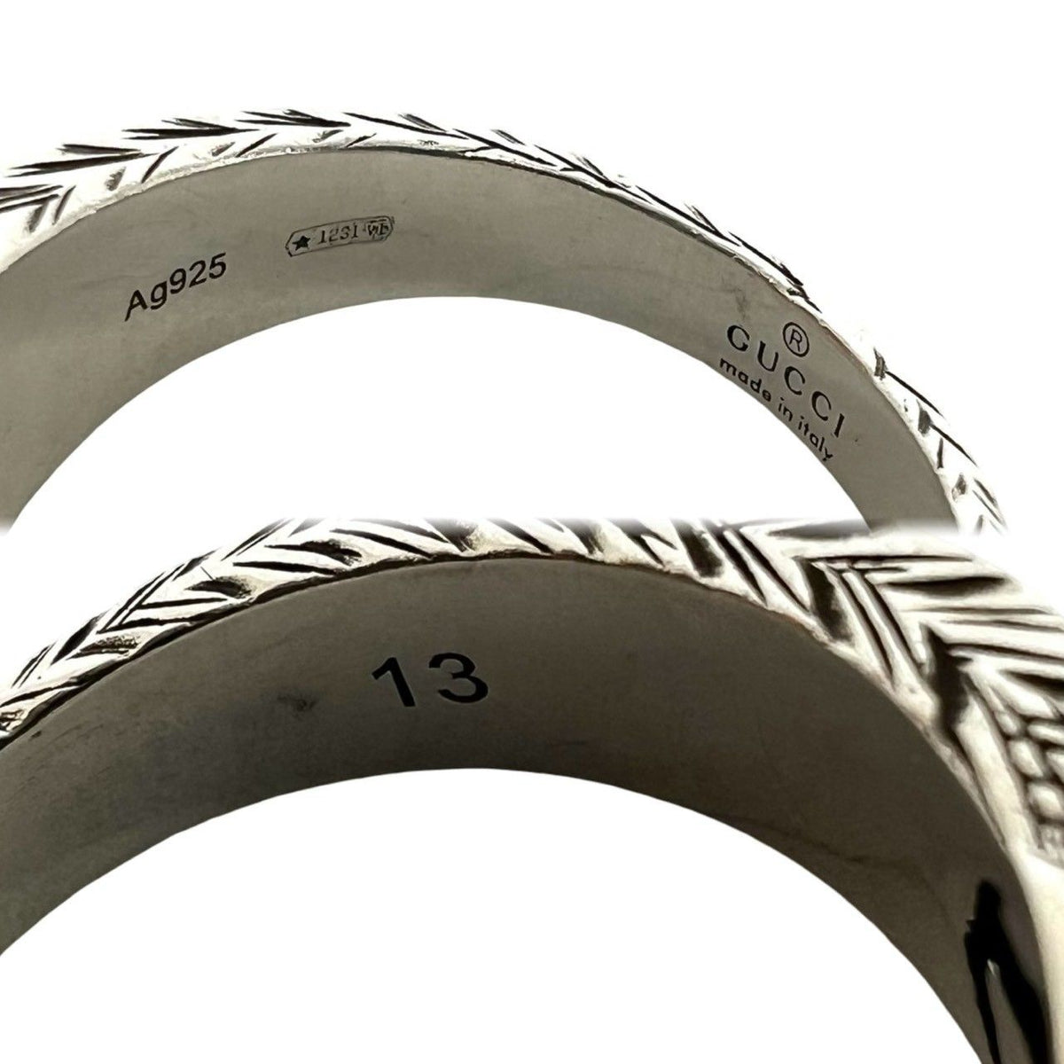 Gucci Interlocking G Arabesque Ring 925 Sterling Silver — view 3