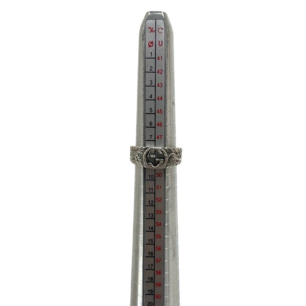 Gucci Interlocking G Arabesque Ring Logo 925 Sterling Silver — view 7