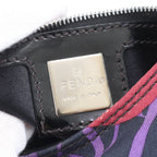 Fendi Leather Canvas Logo Shoulder Bag — view 8