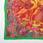 Hermes Tagged Carre Jian 140 Cashmere Flamingo Party Casisil Scarf — view 5