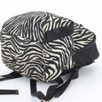 Prada Zebra Triangle Logo Leather Backpack Shoulder Bag — view 4