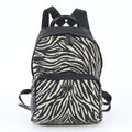 Prada Zebra Triangle Logo Leather Backpack Shoulder Bag