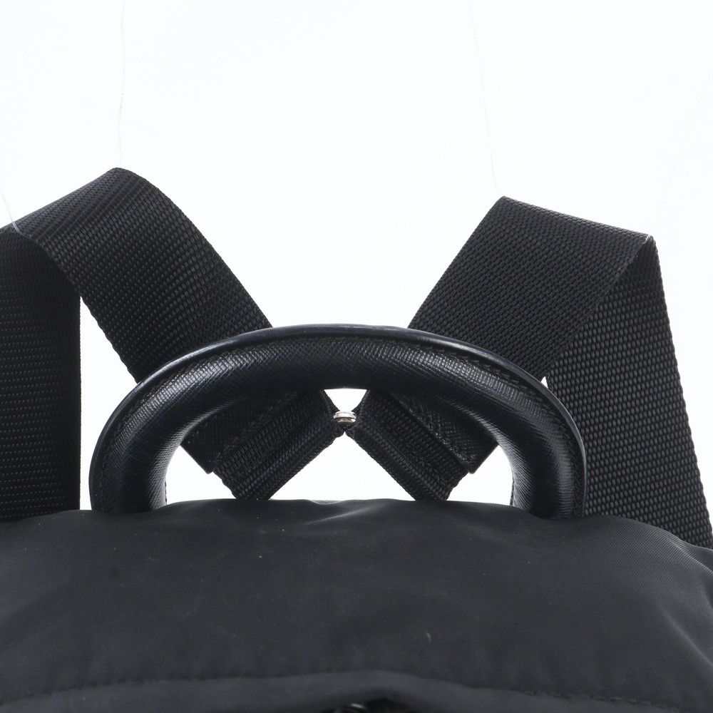 Prada Zebra Triangle Logo Leather Backpack Shoulder Bag — view 2