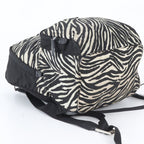 Prada Zebra Triangle Logo Leather Backpack Shoulder Bag — view 5