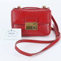 Prada White Tag Saffiano Leather Shoulder Bag