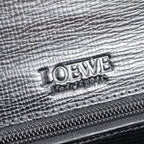 Loewe Anagram Leather Business Document Briefcase Black — view 8