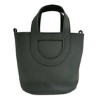 Hermes in the Loop 18 Black Silver Taurillon Clemence Swift Noir Handbag