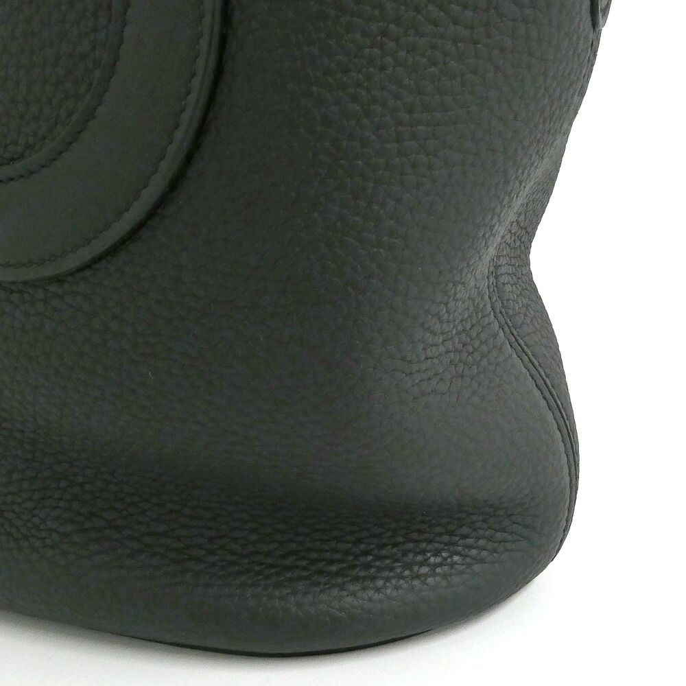 Hermes in the Loop 18 Black Silver Taurillon Clemence Swift Noir Handbag — view 7