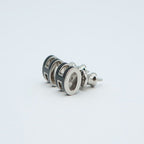 Hermes Earrings Pop H Mini Logo Rocabar Pair Black Silver — view 2