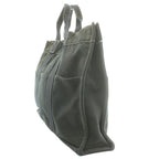 Hermes Deauville MM Canvas Tote Bag Hand Cotton Stitching Black SS — view 3