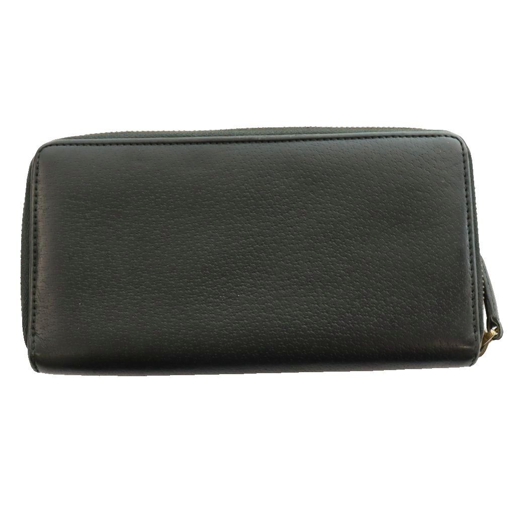 Gucci GG Marmont Zip Around Wallet Leather Logo Black — view 2