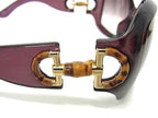 Gucci Sunglasses Bamboo S Purple Acetate Horsebit Gold Asian Fit Eyewear — view 3